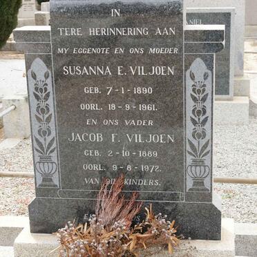 VILJOEN Jacob F. 1889-1972 &amp; Susanna E. 1890-1961