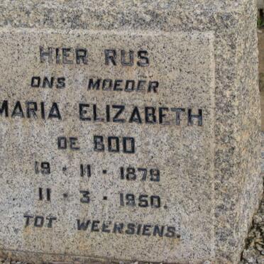 BOD Maria Elizabeth, de 1879-1950