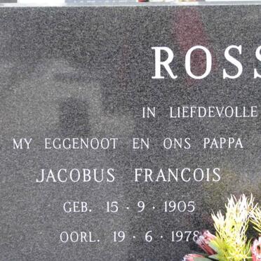 ROSSOUW Jacobus Francois 1905-1978 &amp; Elsie Sophia 1919-2004