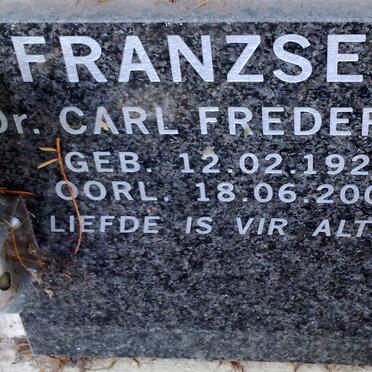 FRANZSEN Carl Frederick 1921-2005