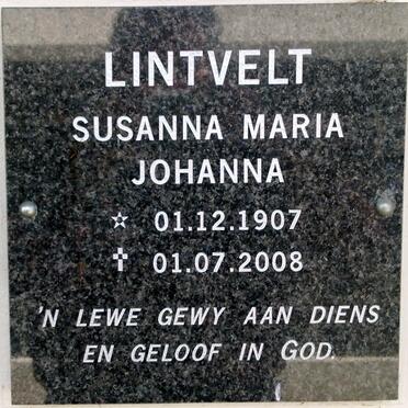 LINTVELT Susanna Maria Johanna 1907-2008