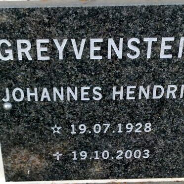 GREYVENSTEIN Johannes Hendrik 1928-2003