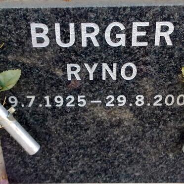 BURGER Ryno 1925-2006