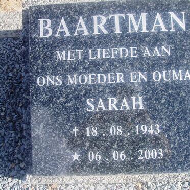 BAARTMAN Sarah 1943-2003