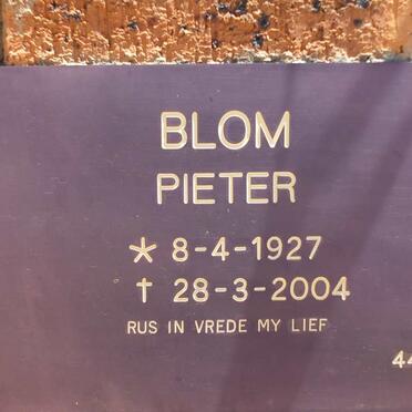 BLOM Pieter 1927-2004