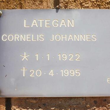 LATEGAN Cornelis Johannes 1922-1995