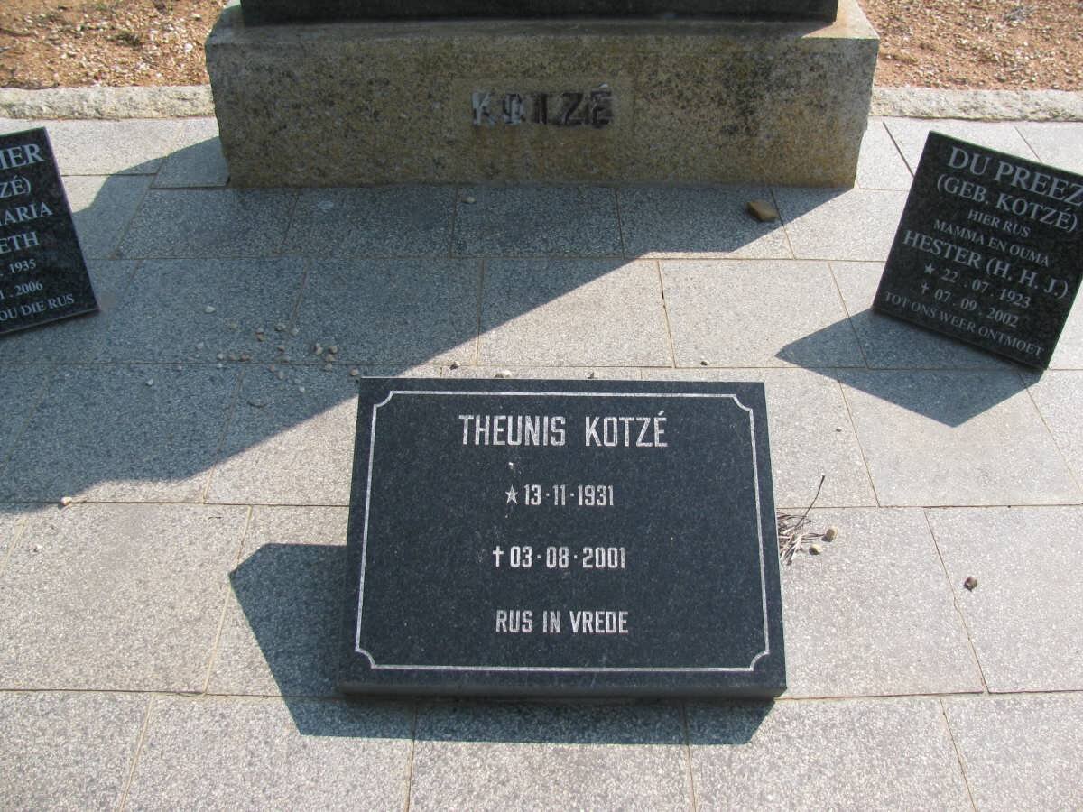 KOTZE Theunis 1931-2001