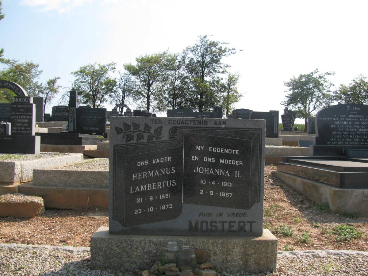 MOSTERT Hermanus Lambertus 1891-1973 &amp; Johanna H. 1901-1967