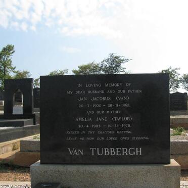 TUBBERGH Jan Jacobus, van 1900-1962 &amp; Amelia Jane TAYLOR 1905-1978