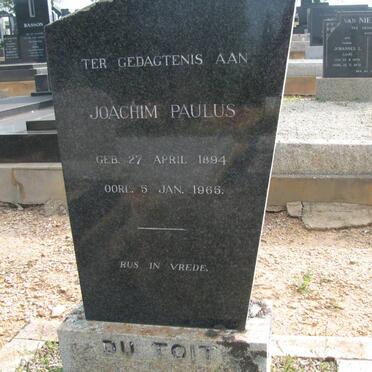 TOIT Joachim Paulus, du 1894-1965