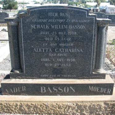 BASSON Schalk Willem -1948 &amp; Aletta Catharina KOCH -1958