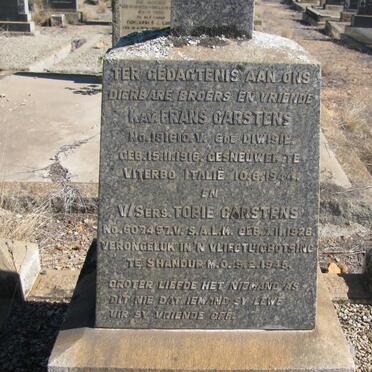 CARSTENS Frans 1916-1944 :: CARSTENS Tobie 1926-1945