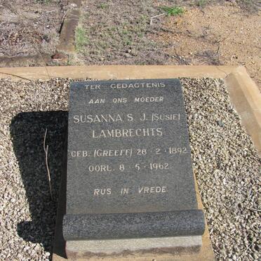 LAMBRECHTS Susanna S.J. nee GREEFF 1892-1962