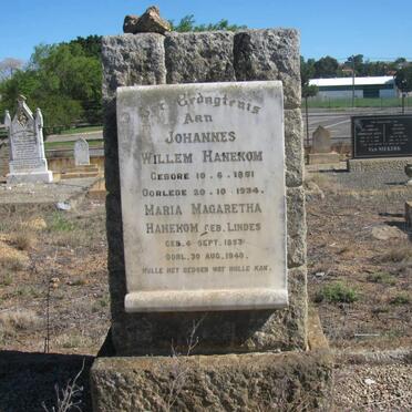 HANEKOM Willem Johannes 1851-1934 &amp; Maria Margaretha LINDES 1853-1940