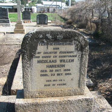 HANEKOM Nicolaas Willem 1895-1951