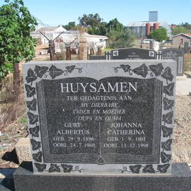 HUYSAMEN Gert Albertus 1896-1960 &amp; Johanna Catherina 1901-1998