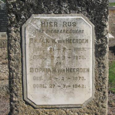 HEERDEN Skalk W., van 1863-1930 &amp; Sophia W. 1870-1942