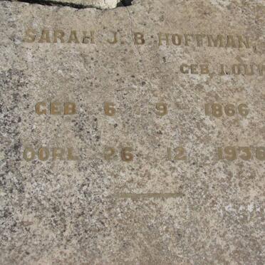 HOFFMAN Sybrand Abraham 1858-1907 &amp; Sarah J.B. LOUW 1866-1936