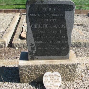 JACOBS Christie nee RETIEF 1933-1955