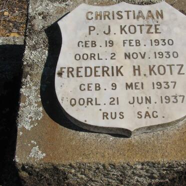 KOTZE Christiaan P.J. 1930-1930 :: KOTZE Frederik H. 1937-1937
