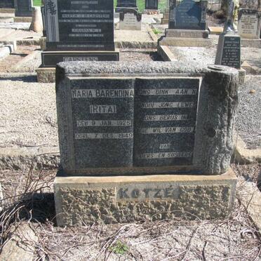 KOTZE Maria Barendina 1925-1949