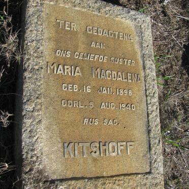 KITSHOFF Maria Magdalena 1898-1940