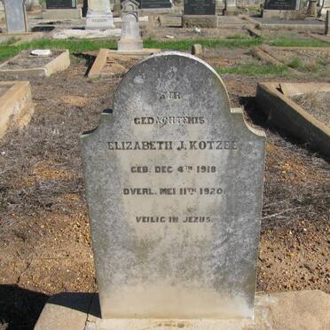 KOTZEE Elizabeth J. 1918-1920
