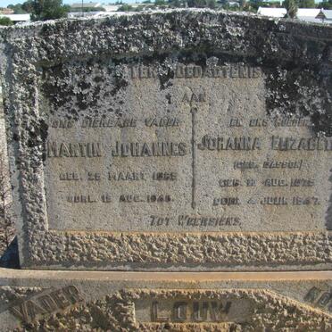 LOUW Martin Johannes 1869-1946 &amp; Johanna Elizabeth BASSON 1875-1947