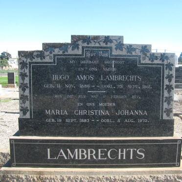 LAMBRECHTS Hugo Amos 1886-1951 &amp; Maria Christina Johanna 1883-1972