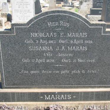MARAIS Nicolaas E. 1867-1939 &amp; Susanna J.A. BASSON 1870-1946