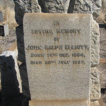 ELLIOTT John Ralph 1884-1925
