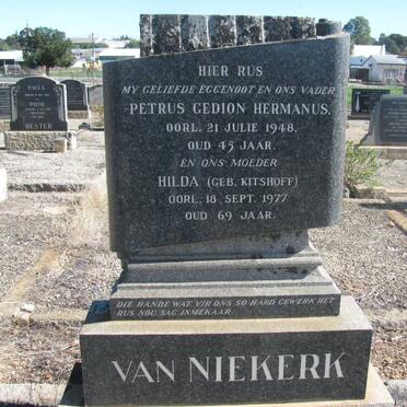 NIEKERK Petrus Gedion, van -1948 &amp; Hilda KITSHOFF -1977