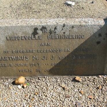 NIEKERK Marthinus M.J.J., van 1907-1941