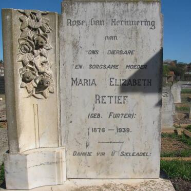 RETIEF Maria Elizabeth nee FURTER 1876-1939