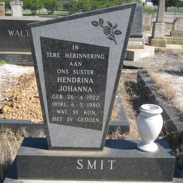 SMIT Hendrina Johanna 1922-1980