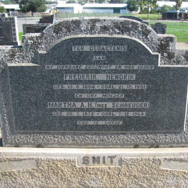 SMIT Frederik Hendrik 1864-1951 &amp; Martha A.H. SCHREUDER 1875-1964