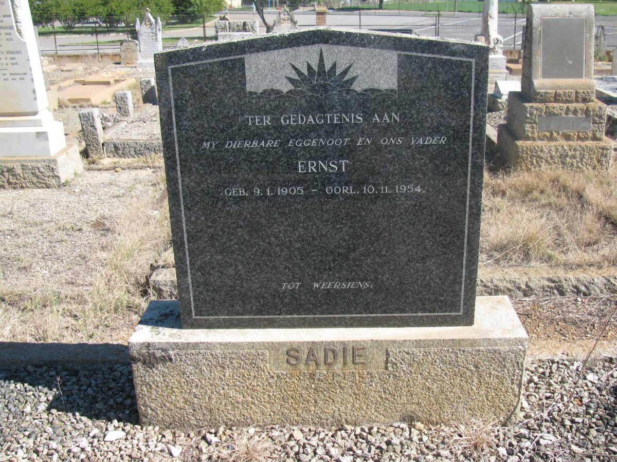 SADIE Ernst 1905-1954