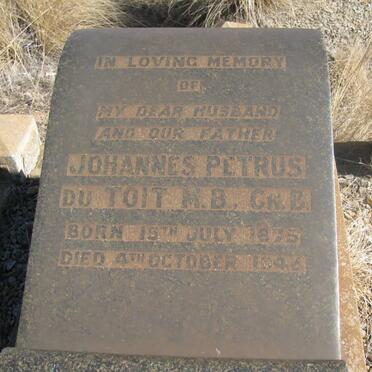 TOIT Johannes Petrus, du 1875-1942