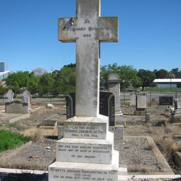 TOIT Hendrik Jacobus, du -1932 &amp; Reinetta Johanna Margaretha GOUS 1877-1956