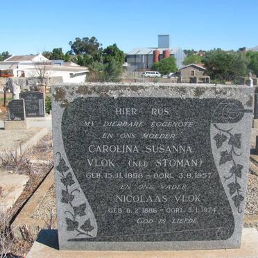 VLOK Nicolaas 1886-1974 &amp; Carolina Susanna STOMAN 1898-1957