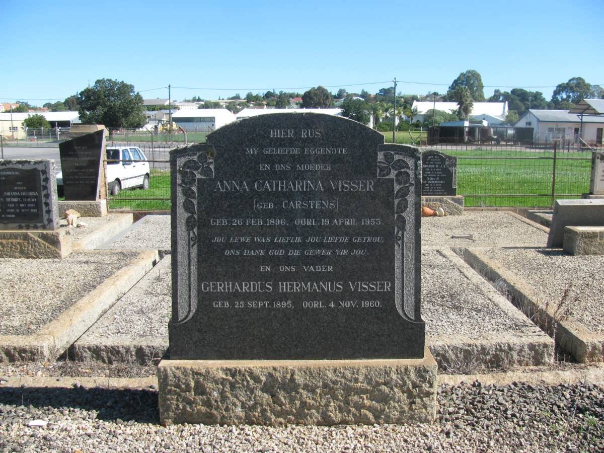 VISSER Gerhardus Hermanus 1895-1960 &amp; Anna Catharina CARSTENS 1896-1953