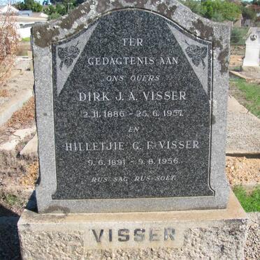 VISSER Dirk J.A. 1886-1957 &amp; Hilletjie G.F. 1891-1956
