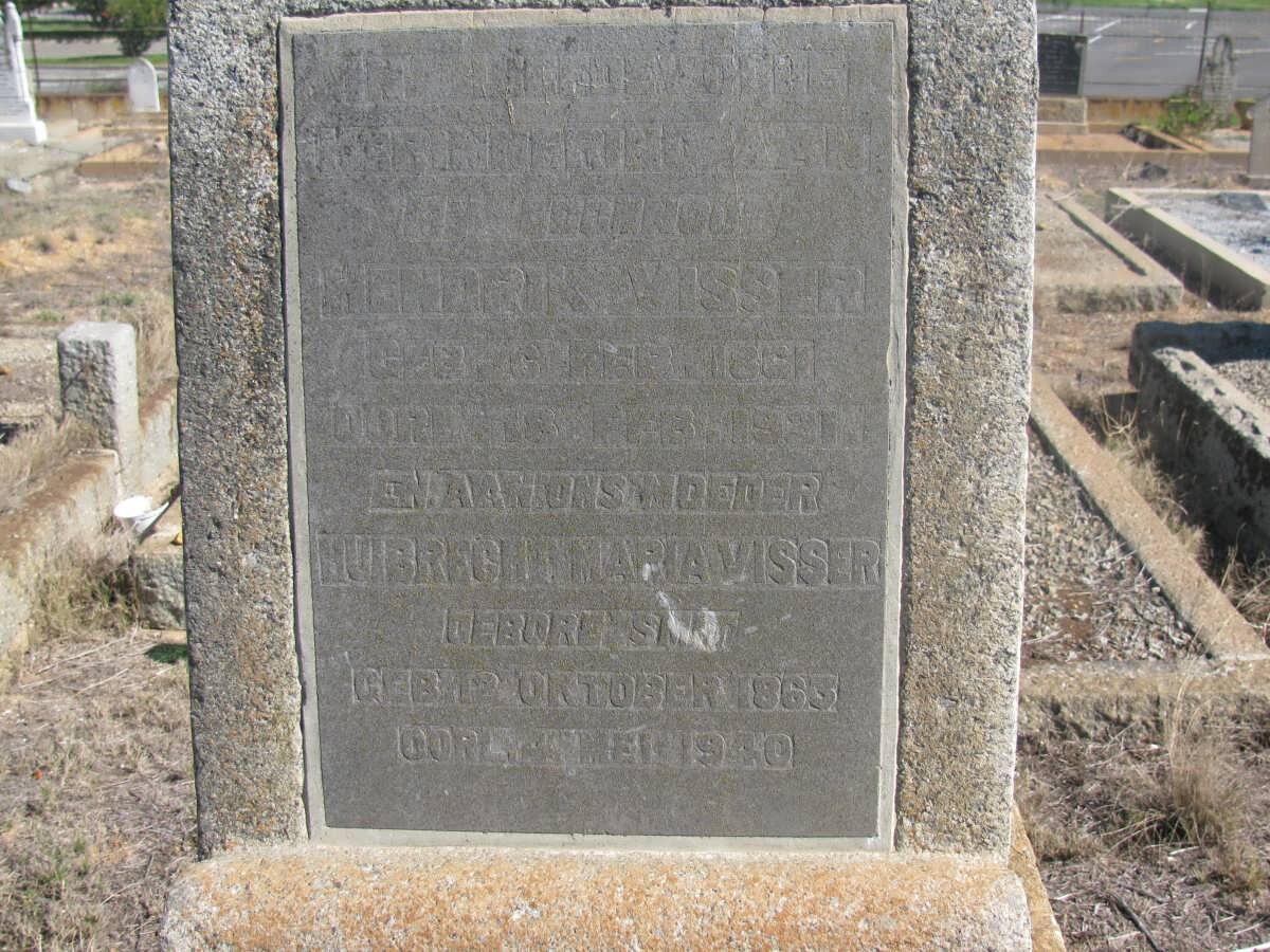 VISSER Hendrik 1861-1931 &amp; Huibrecht Maria SMIT 1863-1940