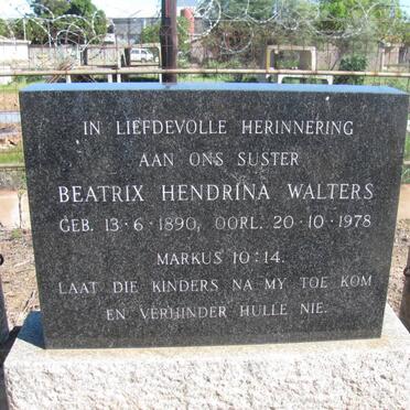 WALTERS Beatrix Hendrina 1890-1978