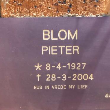 BLOM Pieter 1927-2004