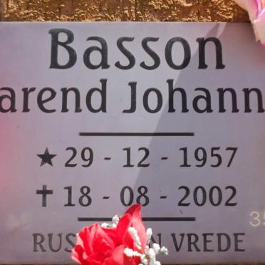 BASSON Barend Johannes 1957-2002