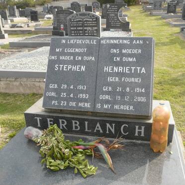 TERBLANCHE Stephen 1913-1993 &amp; Henrietta FOURIE 1914-2006
