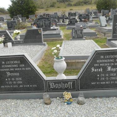 BOSHOFF Bennie 1926-1991 &amp; Sarah Magrieta 1931-2007
