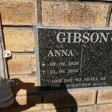 GIBSON Anna 1928-2015