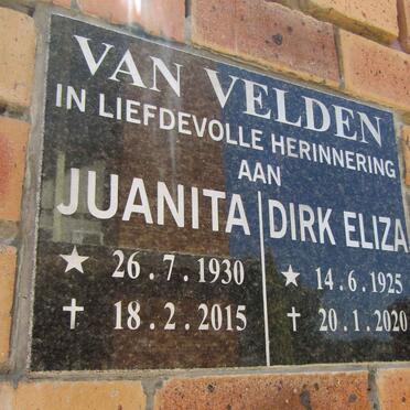 VELDEN Dirk Eliza, van 1925-2020 &amp; Juanita 1930-2015